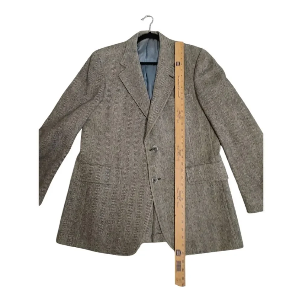 Hart Schaffner Marx Vintage Union Made 100% Wool Professor Tweed Blazer Size 42R